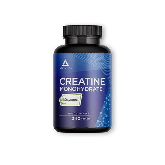 Creatine Creapure 240 Tablets | Creatine Monohydrate Pure Creapure Creatine 3000 mg | Gluten Free, Vegan, Tasteless | 240 Creatine Capsules Monohydrate Creapure | Bodyathlon