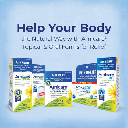 Boiron Arnicare Tablets for Pain Relief from Muscle Pain, Joint Soreness, Swelling from Injury or Bruises - 60 Count BoironBuy Supplements Australia