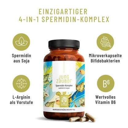 NATURTREU idine Capsules High Dose with High-Quality idine, L-Arginine, Bifidobacteria & Vitamin B6 - Vegan - 120 Enteric Juice-Resistant Capsules - Produced in Germany & Laboratory Tested
