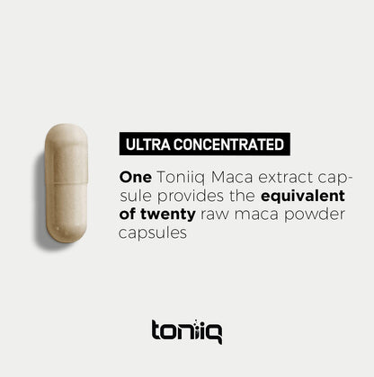 Toniiq 10,000mg 20x Concentrated Extract - Single Origin Wildcrafted Maca Root Capsules ToniiqBuy Supplements Australia