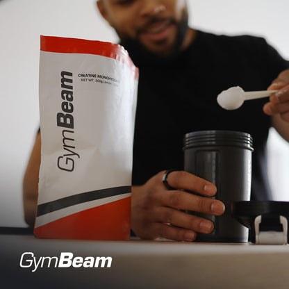 Creatine Monohydrate Powder - High Dose, 100% Pure Creatine Monohydrate, Vegan & No Additives, Perfectly Soluble, for Fitness & Weight Training, 100 Servings - GymBeam (500 g, Unflavored)