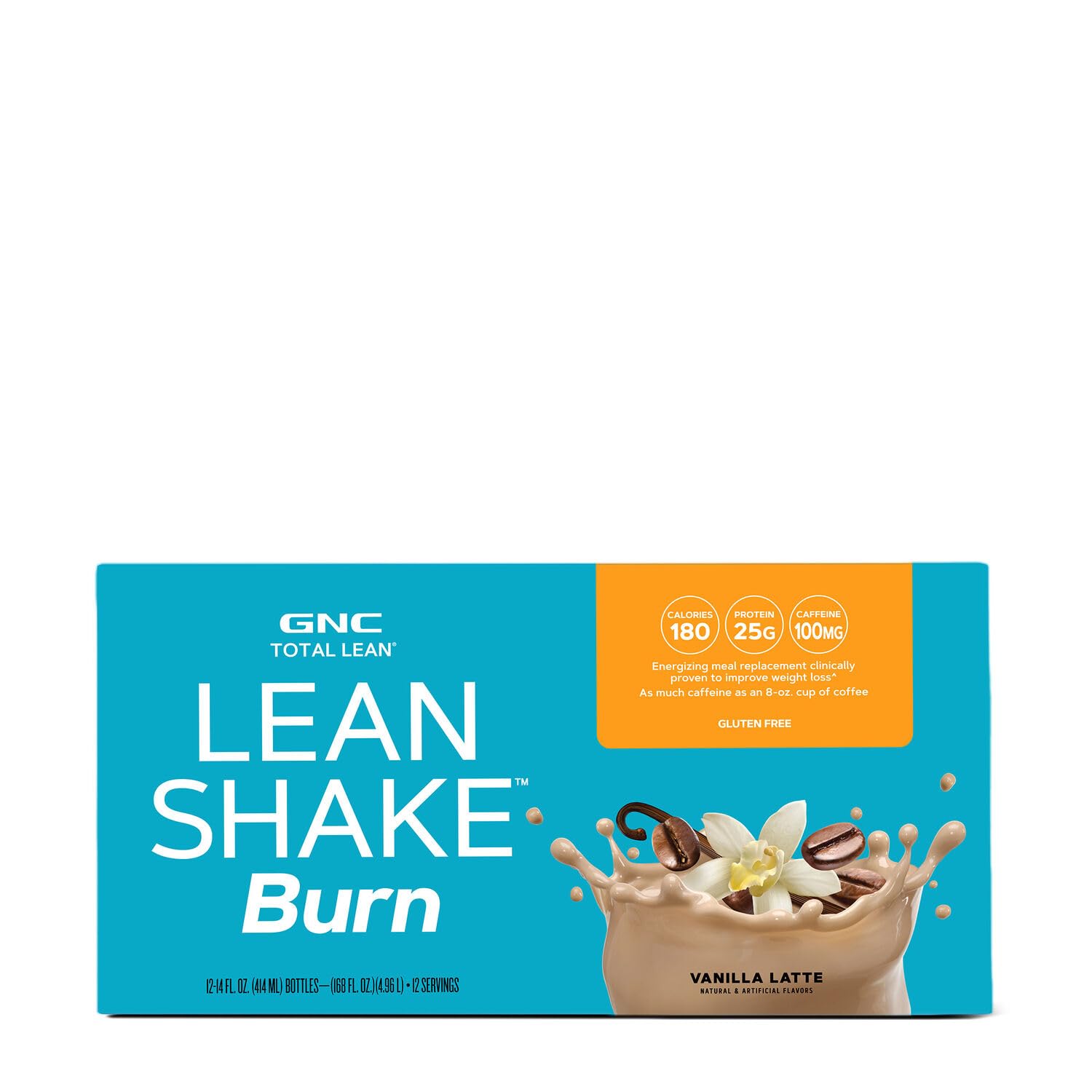 GNC Total Lean Lean Shake Burn - Vanilla Latte - 12 Bottles GNCBuy Supplements Australia