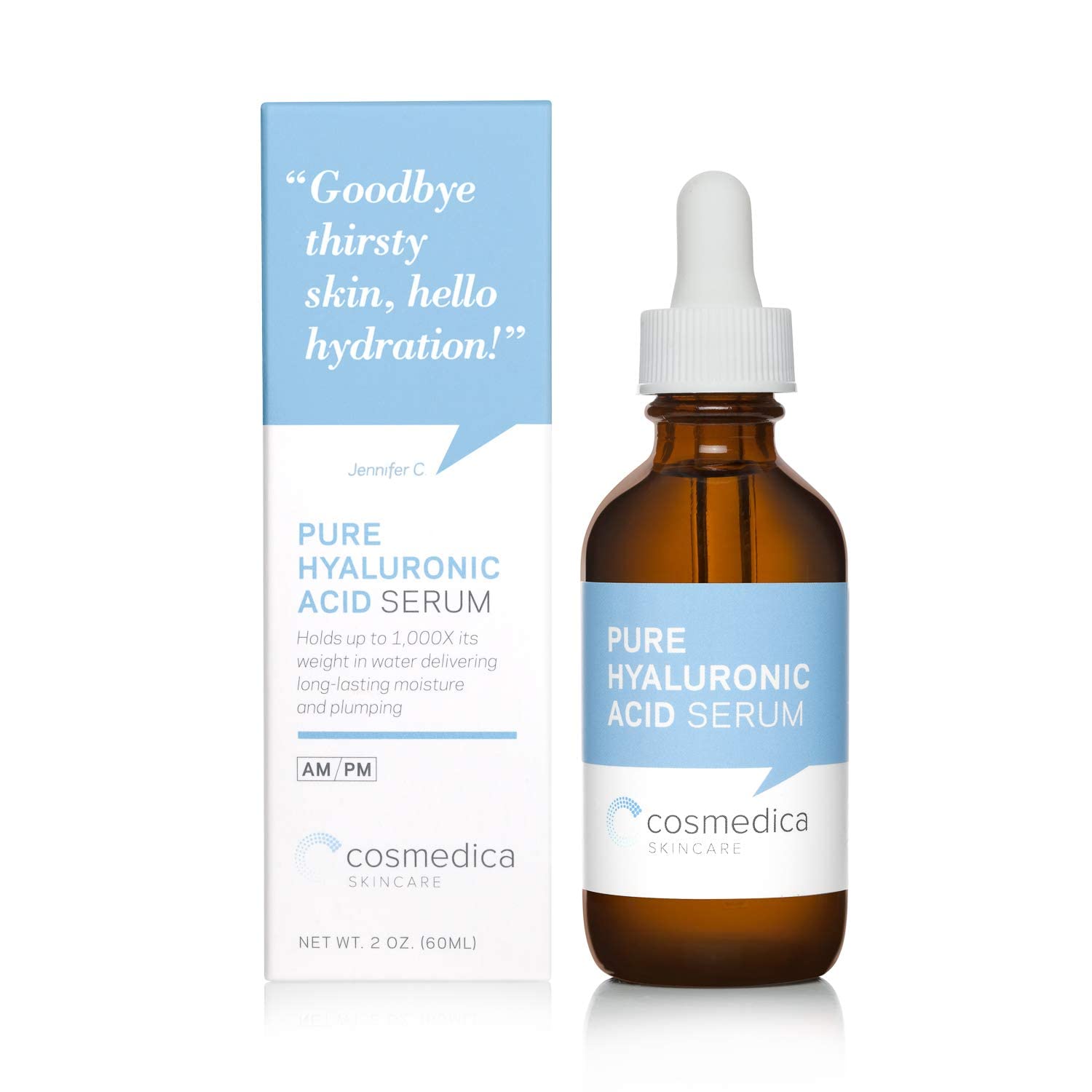 Hyaluronic Acid Serum for Skin 100% Pure Anti Aging Serum Intense Hydration 