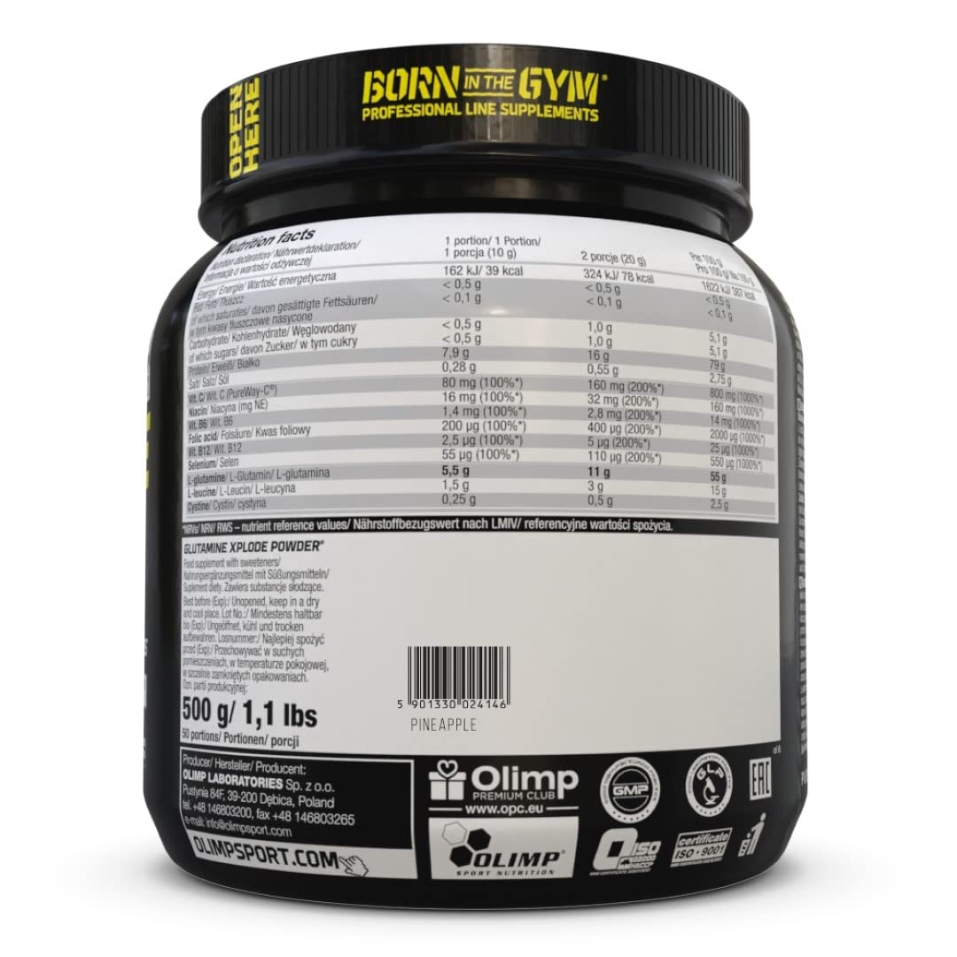 Olimp Sport Nutrition 500g Pineapple Glutamine Xplode Powder