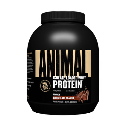 Animal Whey Protein Chocolate - Muscle Building & Optimal Muscle Nutrition, with Digestive Enzymes, Protein Powder with Whey Isolate for Post-Workout Protein Shakes, 2.3kg
