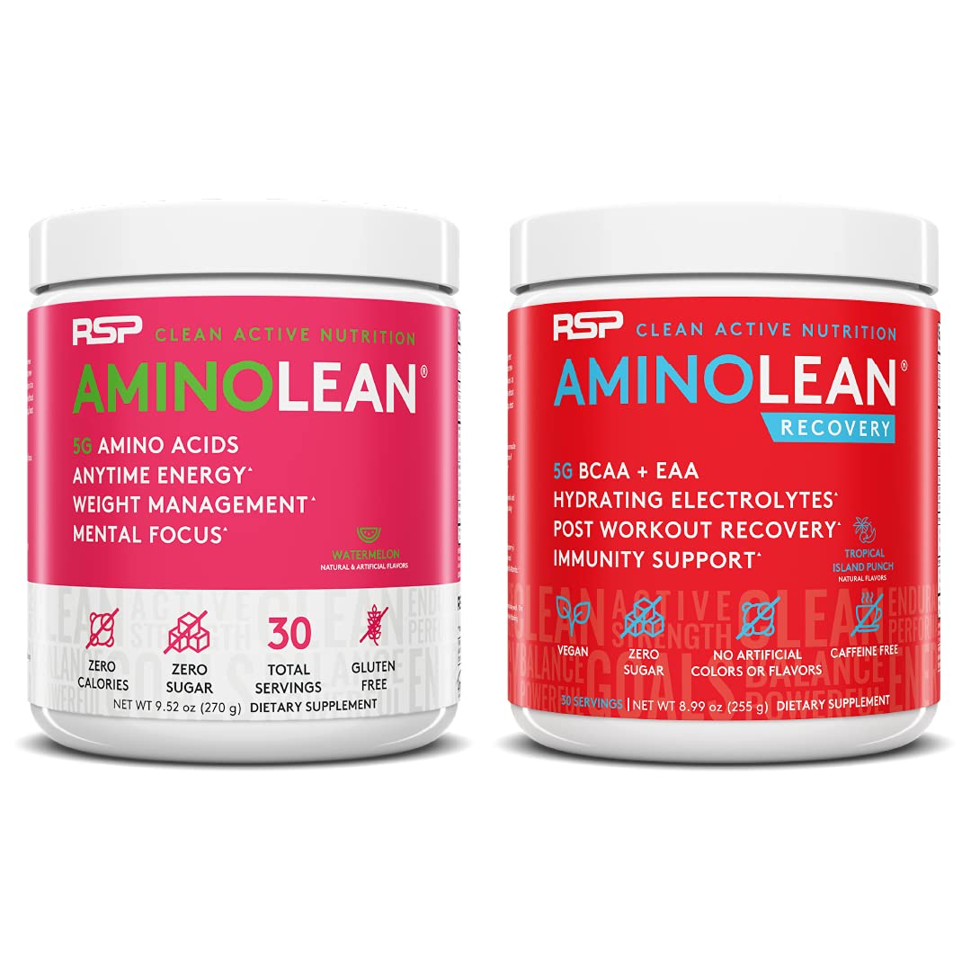 RSP NUTRITION AminoLean Pre Workout Energy (Watermelon 30 Servings) with AminoLean