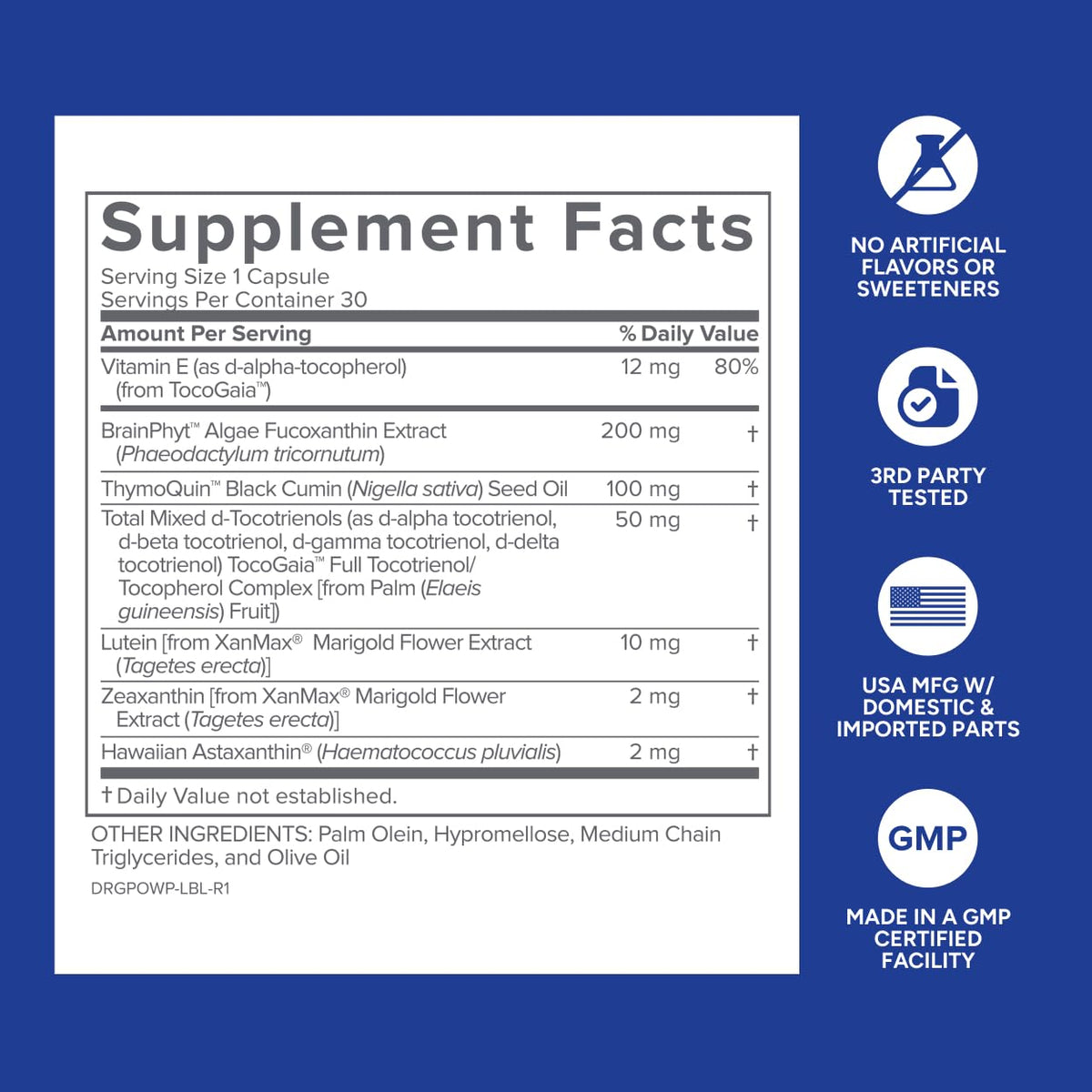 Gundry MD Power Phenols Brain Health Supplement for Cognition, Focus, Motivation, Productivity, and Energy - (30 Servings)