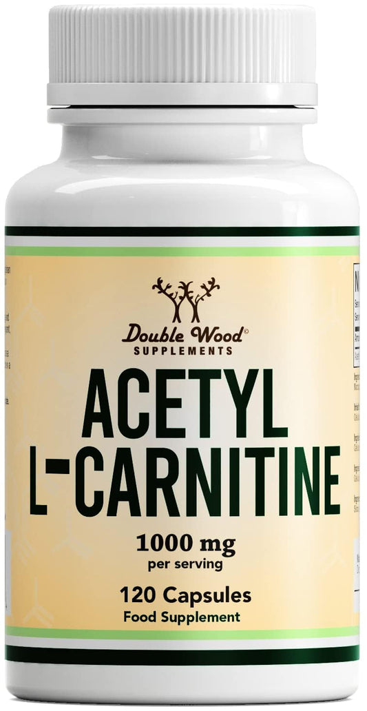 DW L Carnitine Capsules | 120 High Dose Acetyl L Carnitine - 1000mg L-Carnitine Per Serving | GMO and Gluten Free L-Carnitine