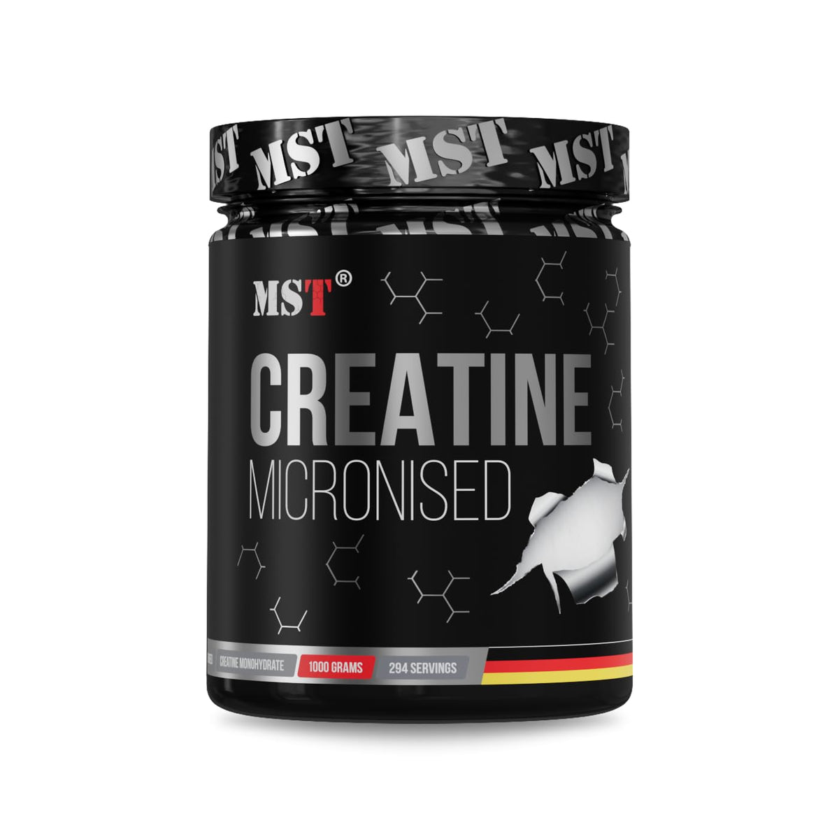 MST Nutrition Creatine Monohydrate Powder, Ultra-Fine Creatine Monohydrate to Support Muscle Building and Strength Training, Laboratory Tested without Additives, Made in Germany (1000 g)
