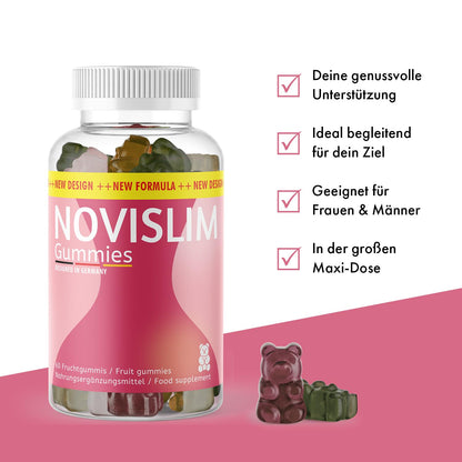 Novislim Gummies | Your Enjoyable Support | in Large Maxi Tin | Contents 60 Gummies