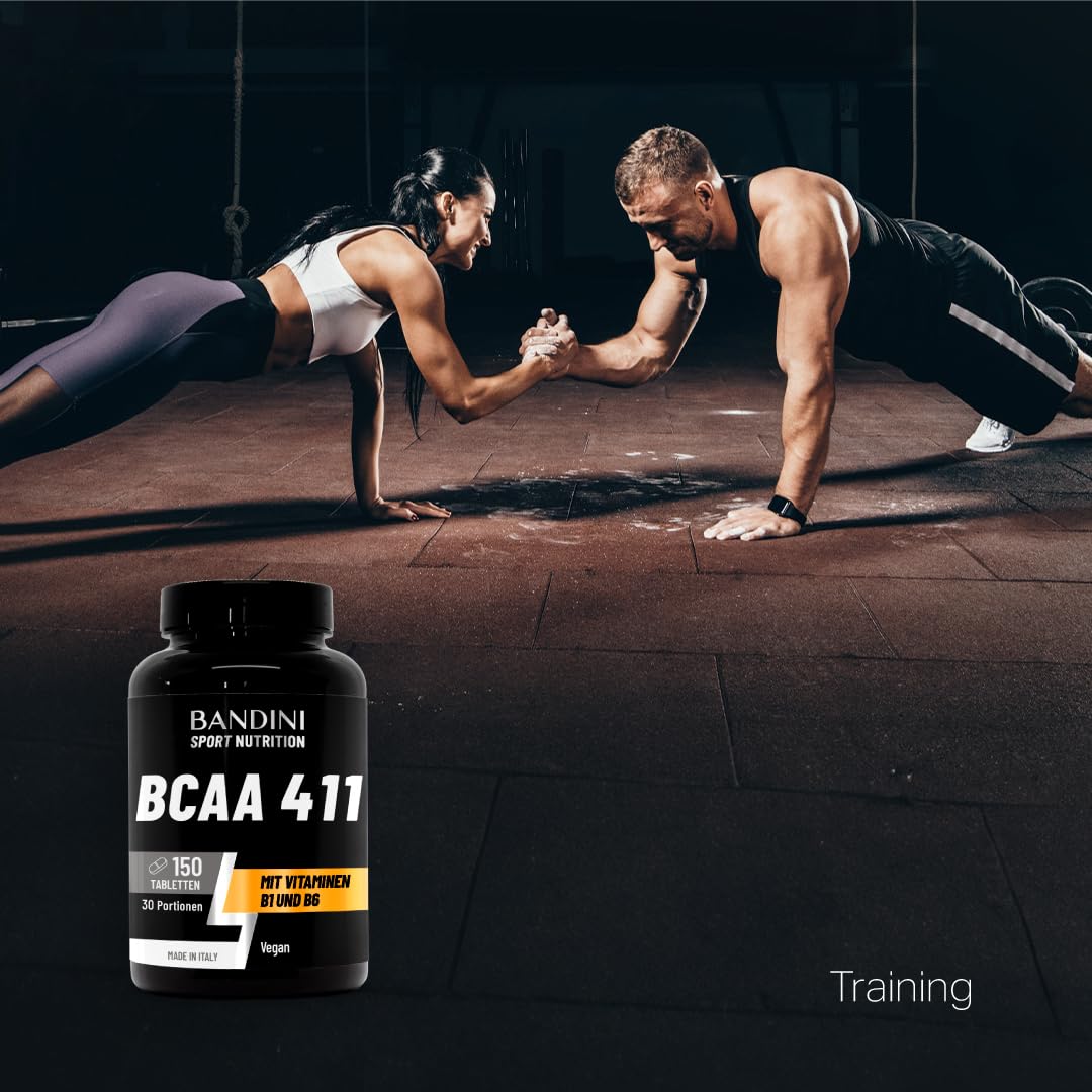 Buy ​Bandini BCAA 4.1.1 Branched Chain Amino Acids 4:1:1 with Vit B1 and B6 | Leucine, Isoleucine, Valine | Post-Workout - High Dosage | 5 Tablets / Day for a Monthly Supply (150 Pieces (1 Pack)) - OmniHealthRx Usa supplements