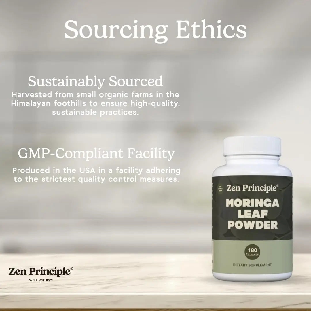 Zen Principle Organic Moringa Oleifera. Ultra-Premium. Provides an All Natural Energy Boost and Multi-Vitamin Zen PrincipleBuy Supplements Australia