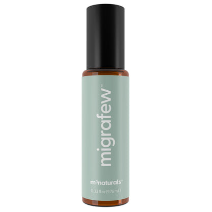 MigraFew Aromatherapy Migraine Roll On | Compact Headache Relief with Cooling Metal Roller for Head Tension and Pressure, Made with Peppermint, Spearmint and Lavender Essential Oils (0.33 FL oz) by M3 M3 NaturalsBuy Supplements Australia