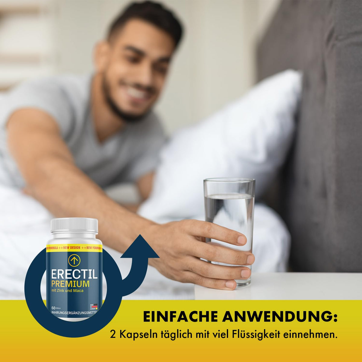 Erectil Wunder Premium Capsules | Power for Active Men | Easy to Use | 60 Capsules