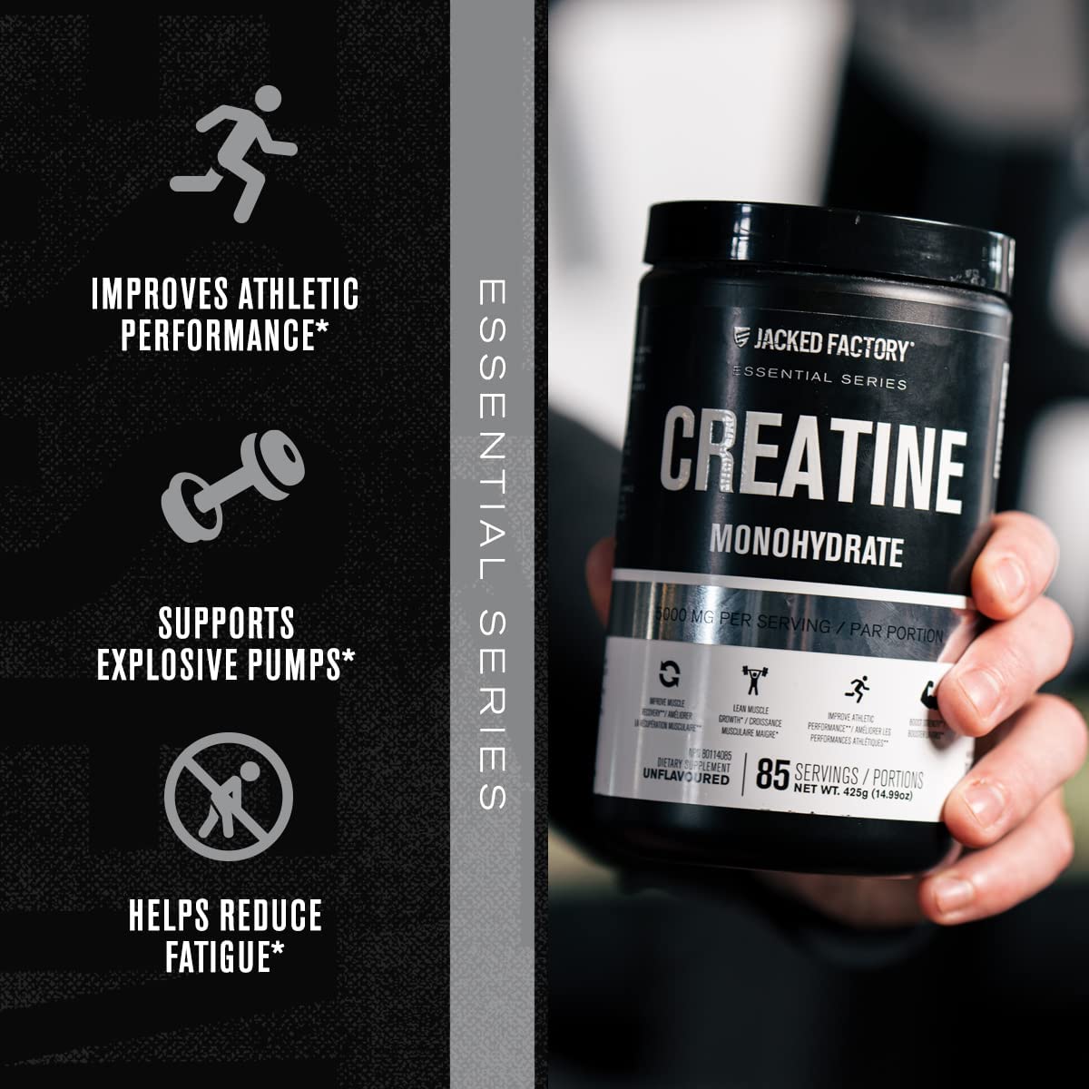 Nitrosurge Pre-Workout & Creatine Monohydrate - Pre Workout Powder With Creatine for Muscle Growth, Increased Strength, Endless Energy, Intense Pumps - Blue Raspberry Preworkout & Unflavored Creatine