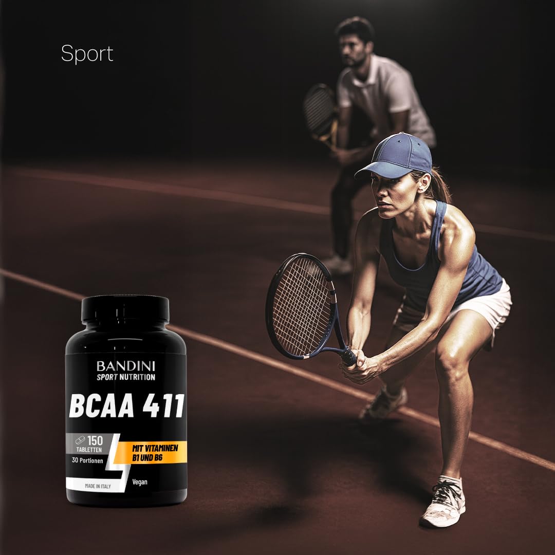 Buy ​Bandini BCAA 4.1.1 Branched Chain Amino Acids 4:1:1 with Vit B1 and B6 | Leucine, Isoleucine, Valine | Post-Workout - High Dosage | 5 Tablets / Day for a Monthly Supply (150 Pieces (1 Pack)) - OmniHealthRx Usa supplements
