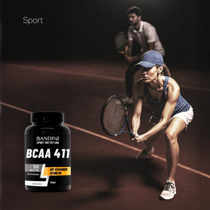 Buy ​Bandini BCAA 4.1.1 Branched Chain Amino Acids 4:1:1 with Vit B1 and B6 | Leucine, Isoleucine, Valine | Post-Workout - High Dosage | 5 Tablets / Day for a Monthly Supply (150 Pieces (1 Pack)) - OmniHealthRx Usa supplements