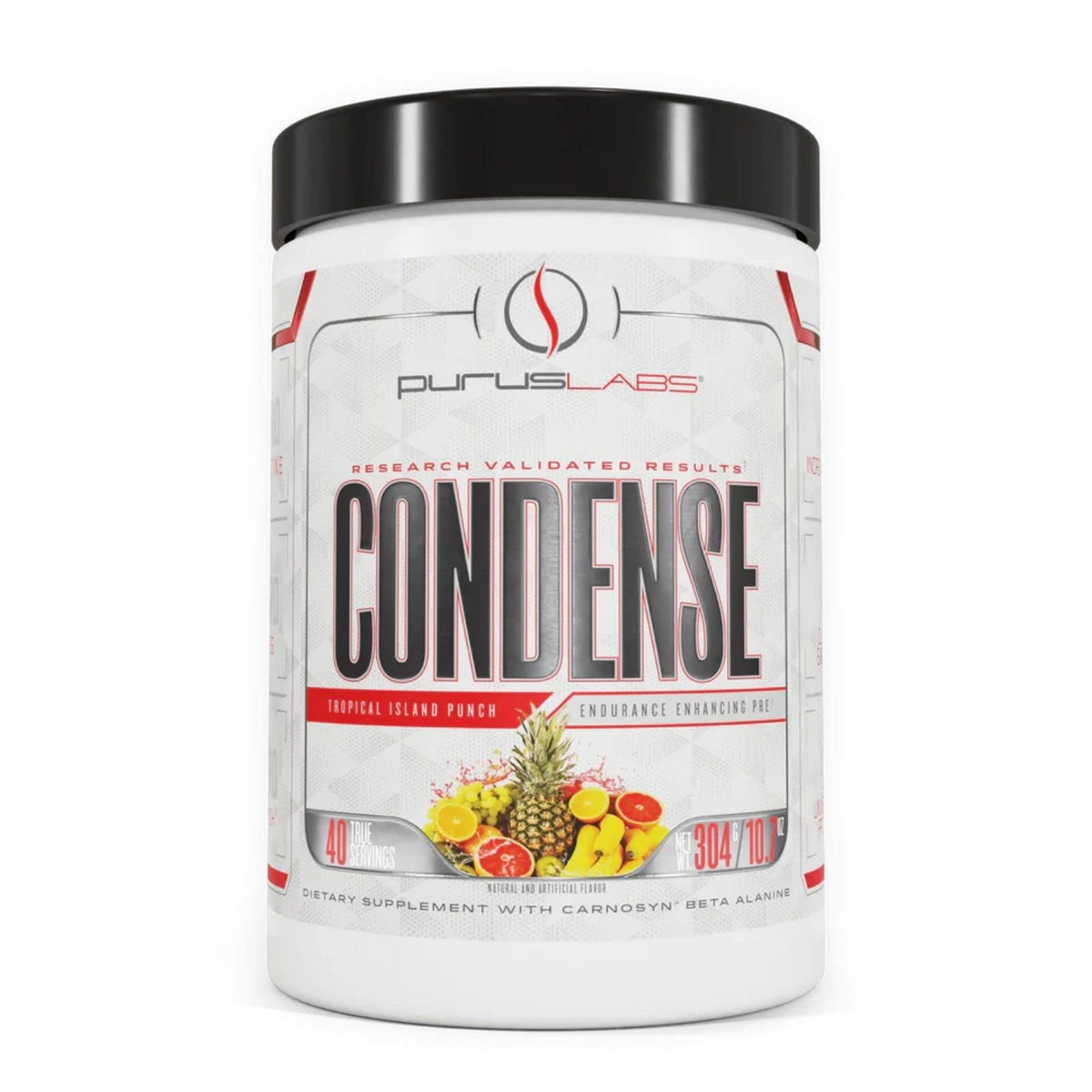 Purus Labs CONDENSE PreWorkout Powder, 40 Servings (Tropical Island Punch)