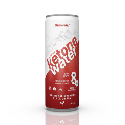 KetoneWater | Functional Sparkling Water w/Ketone Ester (3 Grams) | Black Cherry Flavor 