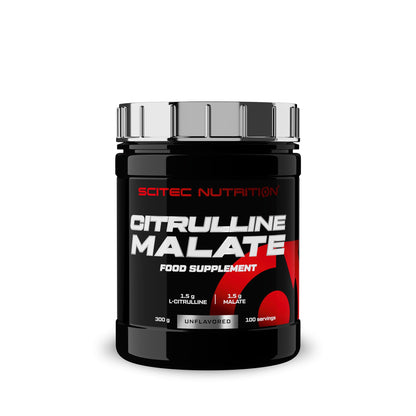 Scitec Nutrition Citrulline Malate - Flavour-Neutral Pre-Workout Powder | L-Citrulline & Malic Acid Formula - For your own pre-workout mixes - Easy to mix drink powder - 300 g, tasteless
