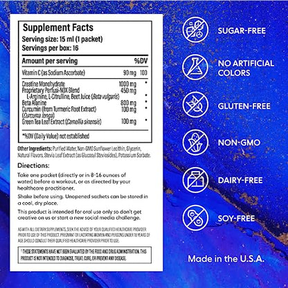 2X4 Instant Lift Pre-Workout, Non-GMO, Sugar Free, Dairy Free, Orange Burst, 16 Single Serve Packets, 0.5 Fl Oz Each