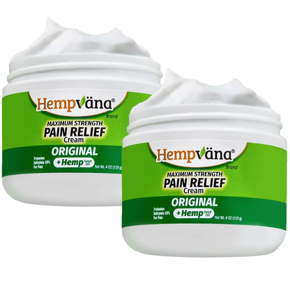 Hempvana Relief Cream 2 Pack with Seed Extract - Relieves Inflammation, Muscle, Joint, Back, Knee, Nerves and Arthritis – Made in USA 4oz Paraben Free, Vegan, Cruelty-Free As Seen On TV HempvanaBuy Supplements Australia