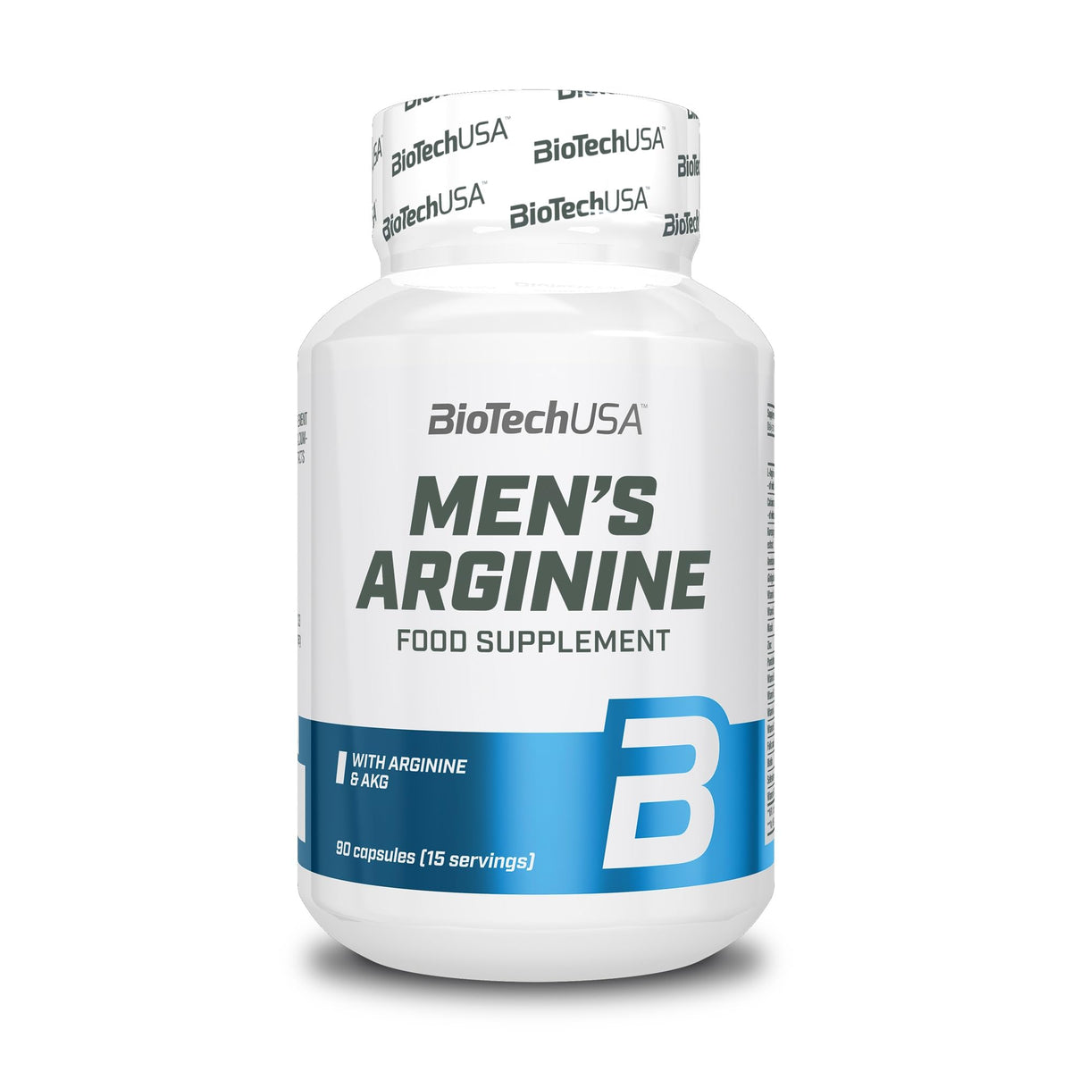 BioTechUSA Men's Arginine, L-Arginine, L-Citrulline & Plant Extracts | With Zinc, Selenium & B Vitamins | Korean Ginseng & Ginkgo Biloba | Gluten & Lactose Free | 90 Capsules