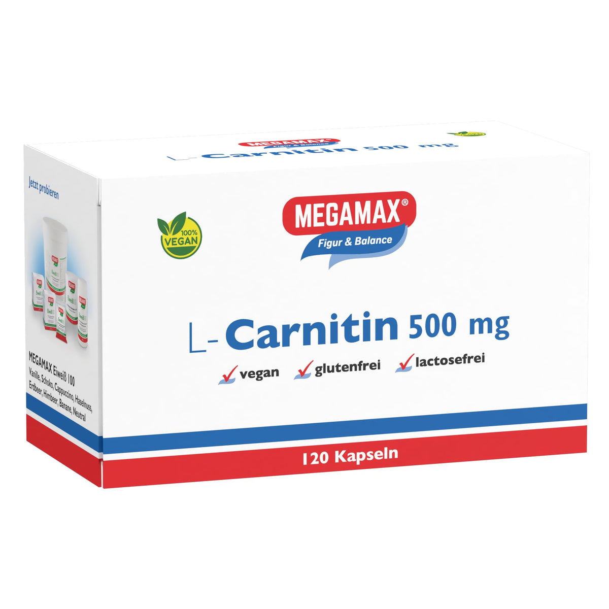 Mega Max Figure & Balance L-Carnitine 500 mg Capsules, Pack of 120 Capsules