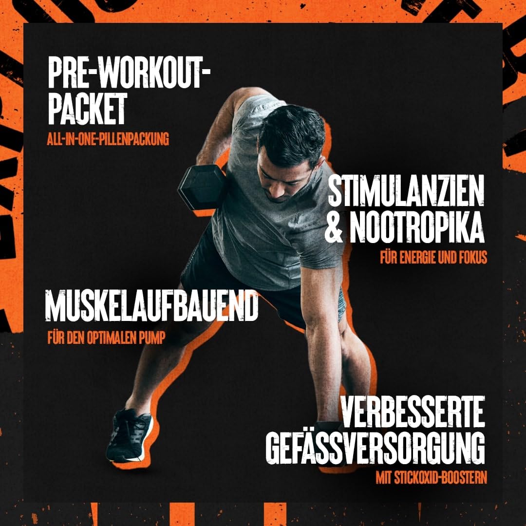 Universal Nutrition Animal Pump - Pre Workout with Creatine, L-Arginine, Beta Alanine, Taurine, Glutamine & Caffeine for Maximum Pump, Energy & Supply of Amino Acids during Training, 30 Units