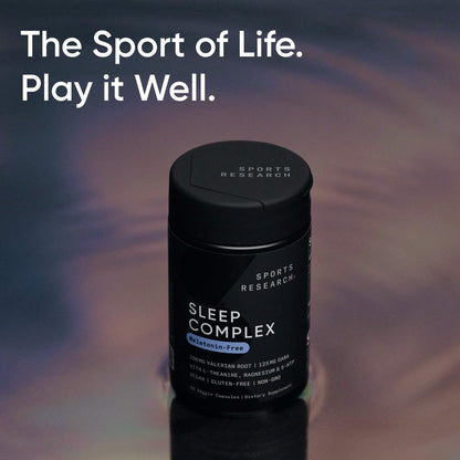 Sports Research® Sleep Complex- Melatonin-Free Vegan Capsules - with Valerian Root, GABA, L-Theanine, Magnesium & 5-HTP - 30 Servings Sports ResearchBuy Supplements Australia