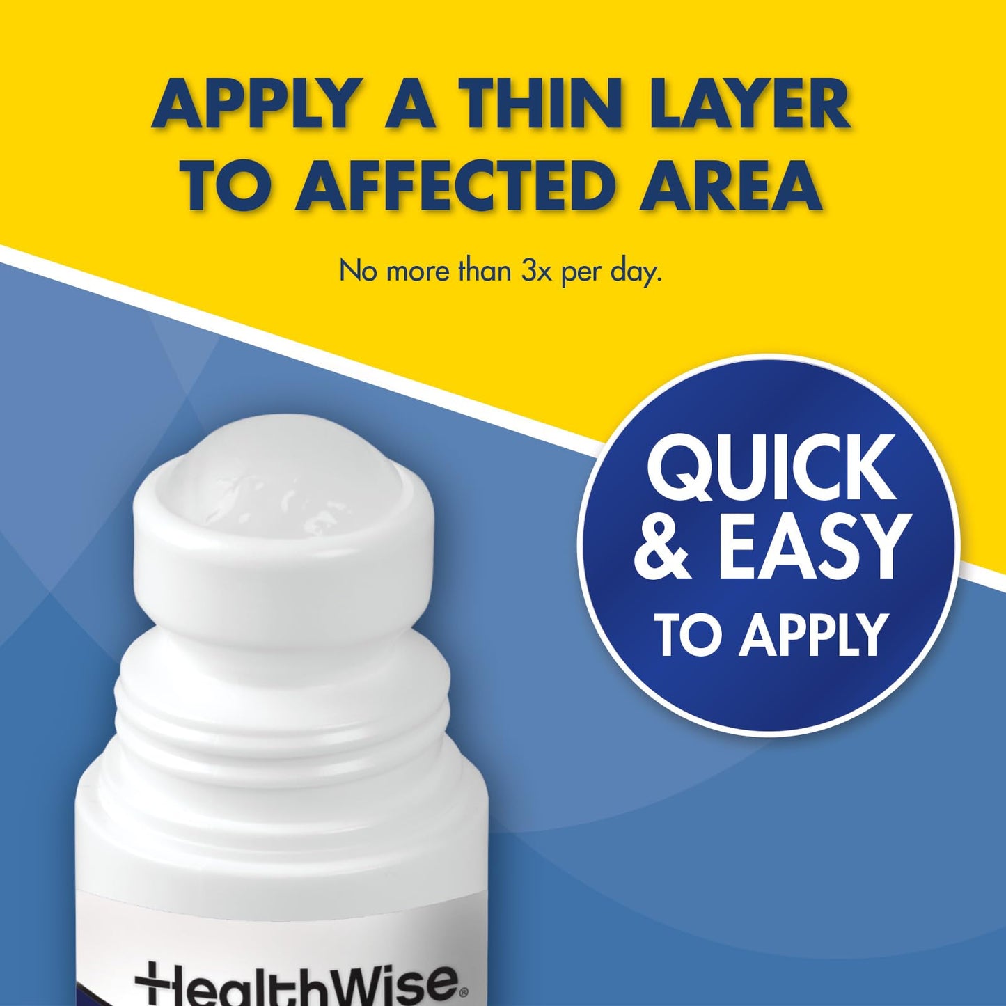 HealthWise 4% Lidocaine Roll-On | OTC Strength | Pain Relief Liquid | 2.5 oz. 73 mL | Non-Greasy, Unscented Formula | Topical Anesthetic HealthWiseBuy Supplements Australia