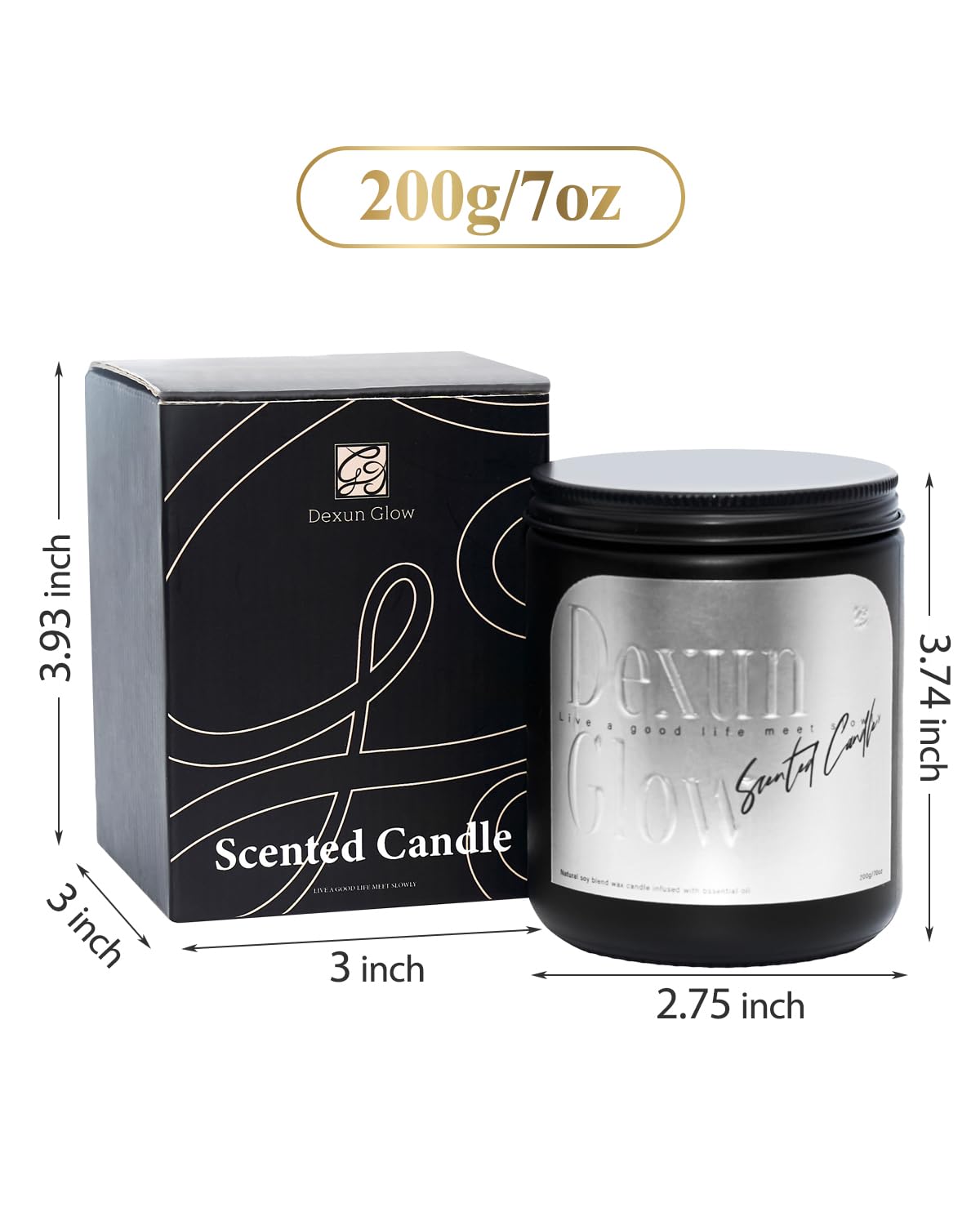 Aromatherapy Candle, Handcrafted with Natural Soy Wax and Essential Oils for Home Scented Appreciation Dexun GlowBuy Supplements Australia
