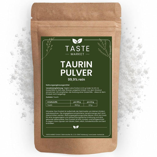 200 g Taurine Powder - Choice of Sizes - No Additives - 99.9% Pure - Muscle Building - Amino Acid Powder