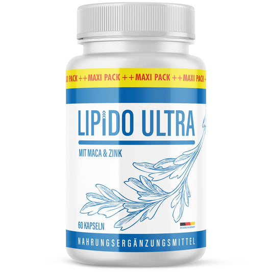 Lipido Ultra Capsules | With L-Arginine, L-Citrulline and Maca | For Men | 60 Capsules