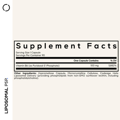 Codeage Liposomal P5P Supplement – Vitamin B6 as Pyridoxal-5'– Phosphate – Liposomal Delivery – Active B6 Form – 3-Month Supply – 1 Capsule Daily – Non-GMO – 90 Capsules CodeageBuy Supplements Australia