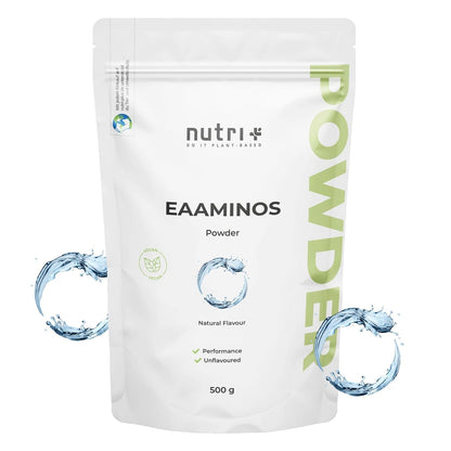 Nutri + EAA Powder Neutral 500 g High Dose + Vegan - 9 Essential Amino Acids - Instant Natural without Sweetener, Additive & Artificial Taste