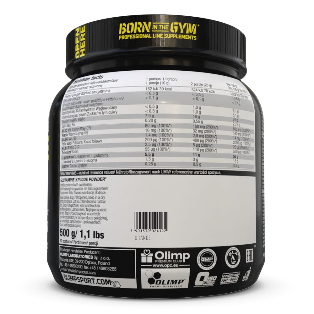 Olimp Glutamine Xplode Anticatabolic Supplement, Orange Flavour