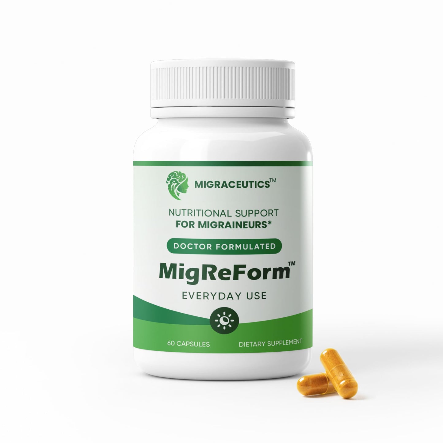MigReForm – Doctor Formulated Nutritional Supplement and Migraine Wellness Support - Natural Migraine Health Formula with Magnesium, Vitamin B2 & CoQ10-60 Capsules for Women & Men MigraceuticsBuy Supplements Australia