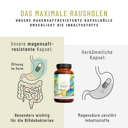 NATURTREU idine Capsules High Dose with High-Quality idine, L-Arginine, Bifidobacteria & Vitamin B6 - Vegan - 120 Enteric Juice-Resistant Capsules - Produced in Germany & Laboratory Tested