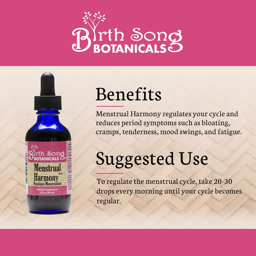 Birth Song Botanicals Menstrual Harmony Tincture, Herbal Period Symptom Support Birth Song BotanicalsBuy Supplements Australia