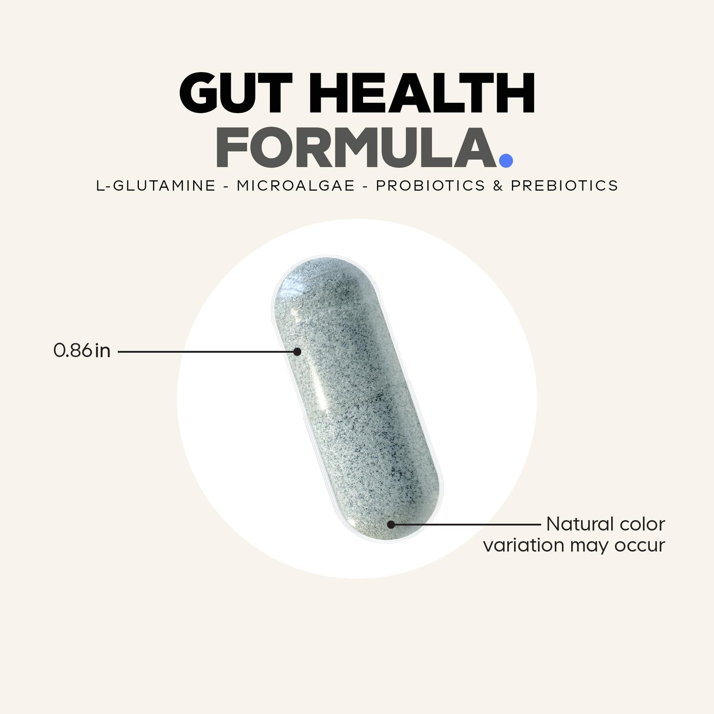 Codeage Gut Health Supplements Vegan Formula - L Glutamine, Zinc, Turkey Tail Mushroom Powder, Tonic Mushroom, Maitake, Micro Algae, Mineral,