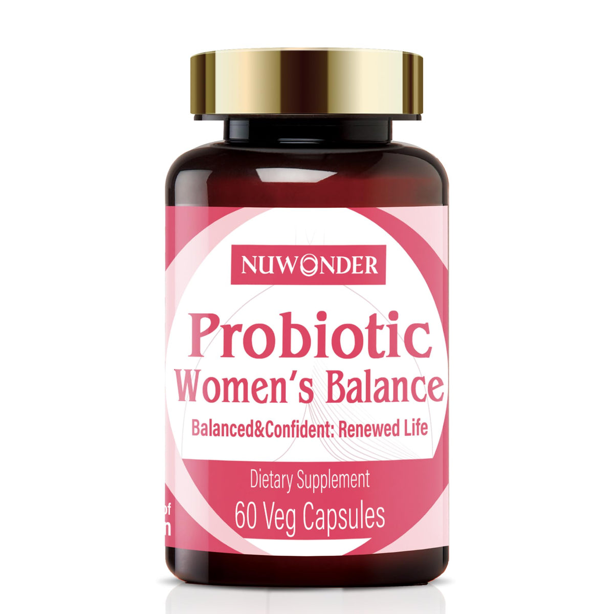 NUWONDER Women's probiotic - Natural Vaginal Support Supplement, Balanced & Confident