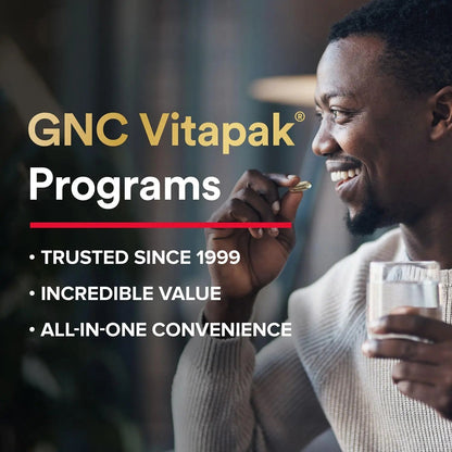 GNC Mega Men Performance and Vitality Vitapak Program, Convenient Complete Nutrition, 5 Products in 1 Packet, Circulation GNCBuy Supplements Australia