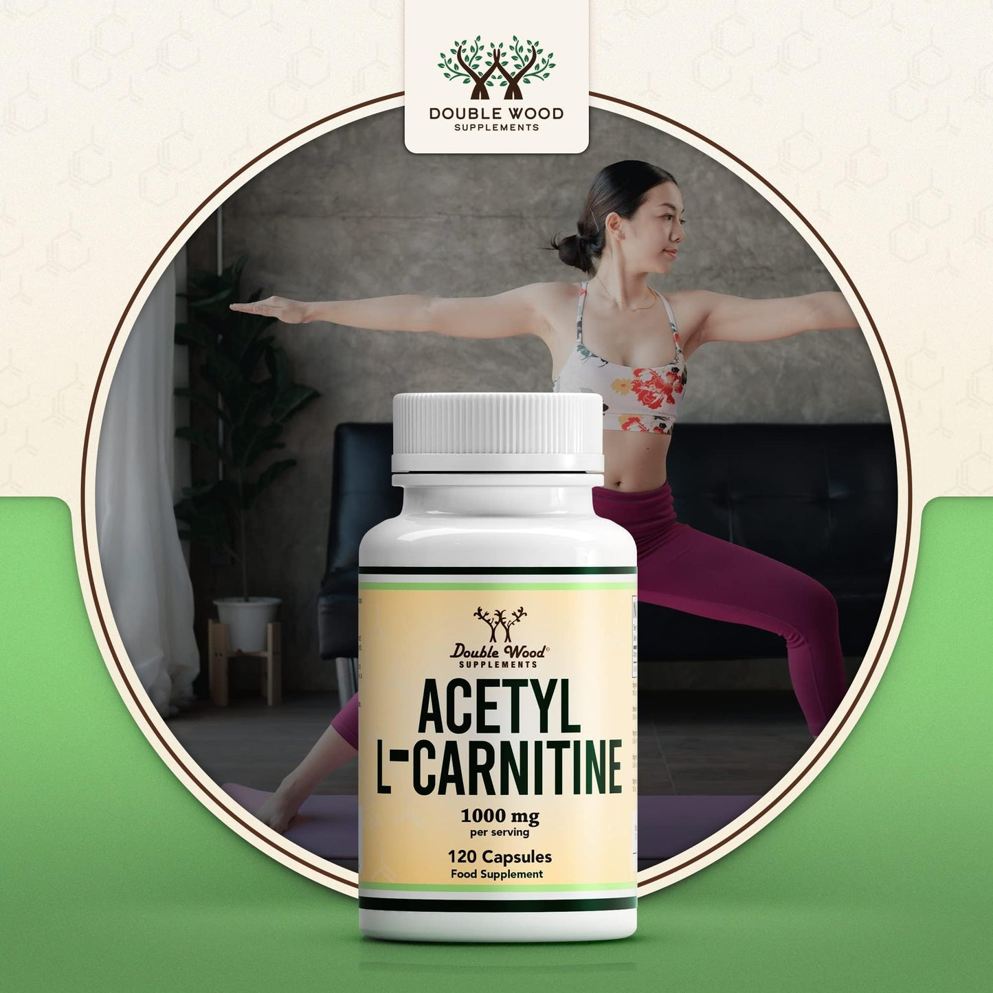 DW L Carnitine Capsules | 120 High Dose Acetyl L Carnitine - 1000mg L-Carnitine Per Serving | GMO and Gluten Free L-Carnitine