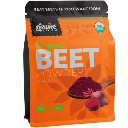 Ganic Food Organic Beetroot Powder, 16 Ounces