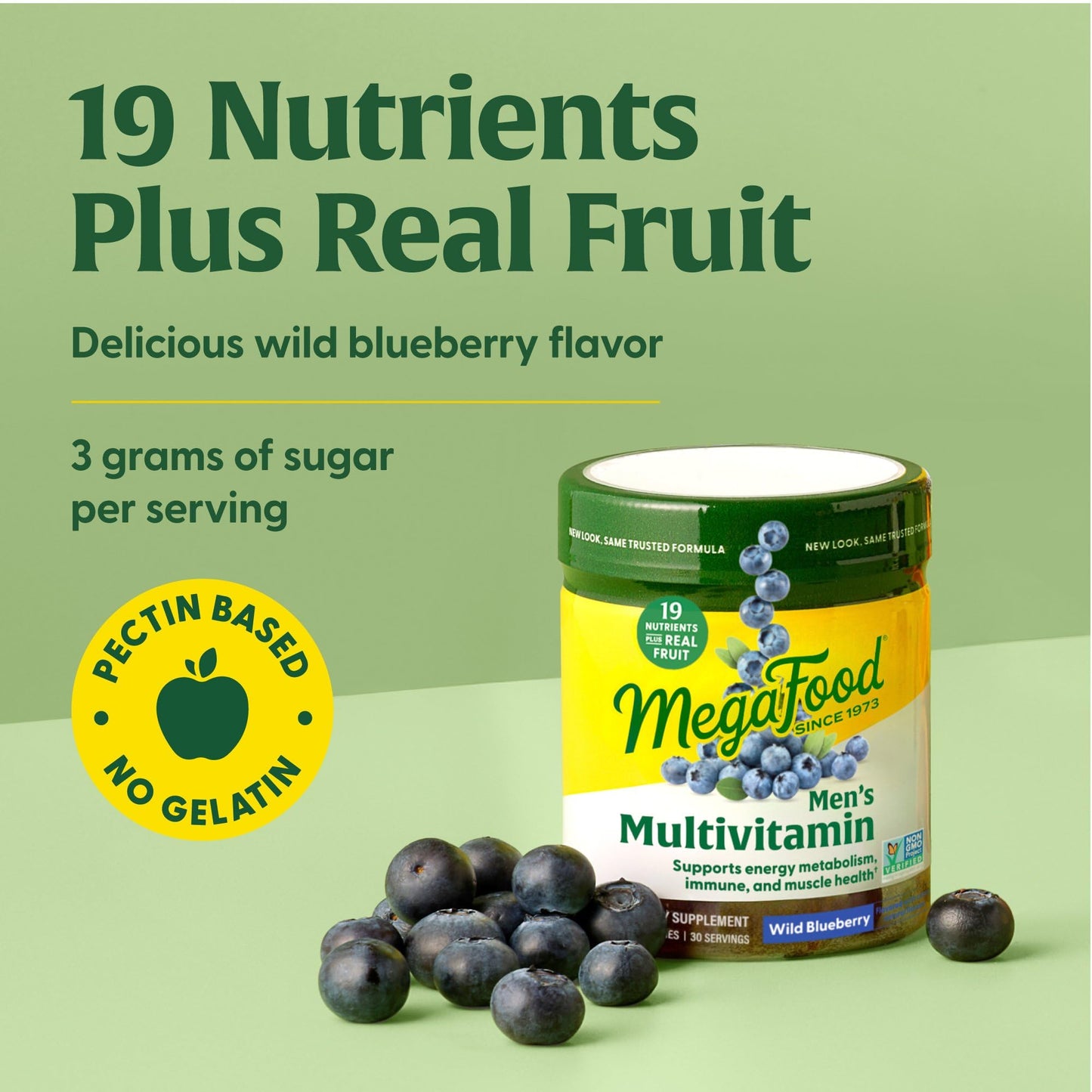 Megafood, Multivitamin Mens Wild Blueberry Gummy, 60 Count MegaFoodBuy Supplements Australia
