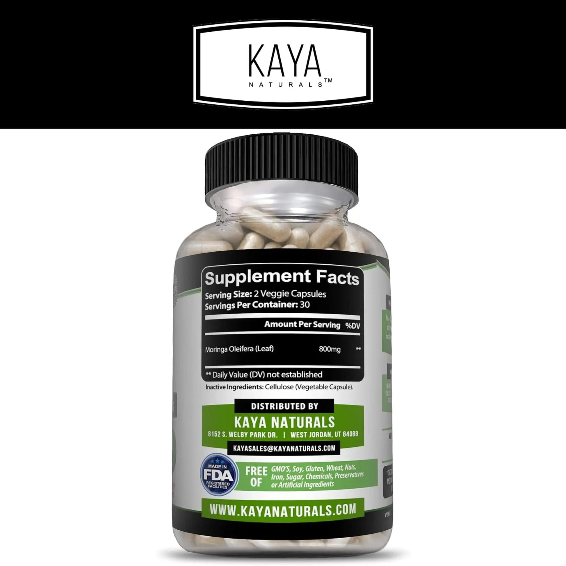 Kaya Naturals Moringa Leaf Extract - Complete Greens Superfood Supplement - Pure Miracle Tree Moringa - Boost Energy Naturally Kaya NaturalsBuy Supplements Australia