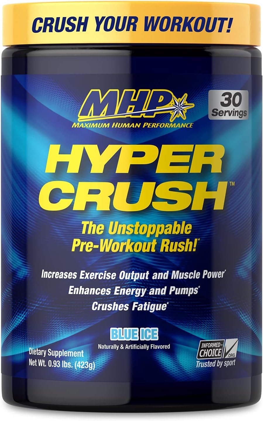 Maximum Human Performance MHP HYPER CRUSH Pre Workout energy drink creatine