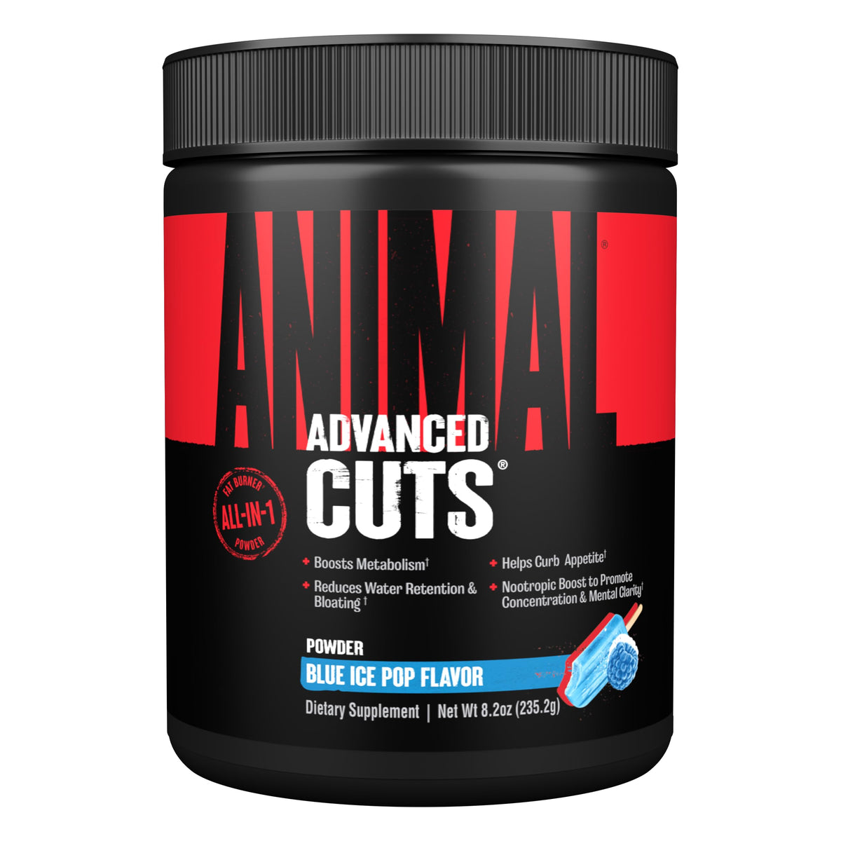 ANIMAL Cuts Powder Ice Pop - All-in-One Formula with Over 4,000 mg of Active Ingredients Per Serving Including Caffeine - Thermogenic Supplement to Help with Weight Loss - 42 Servings