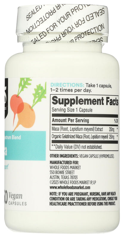 365 by Whole Foods Market, Maca Standardized + Full Spectrum Blend, Libido Support, Vegan Capsules, 60 Count 365 by Whole Foods MarketBuy Supplements Australia